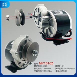 羚鹰电动车12V24V36V250W350W有刷H减速电机MY1016Z2尤奈特同款
