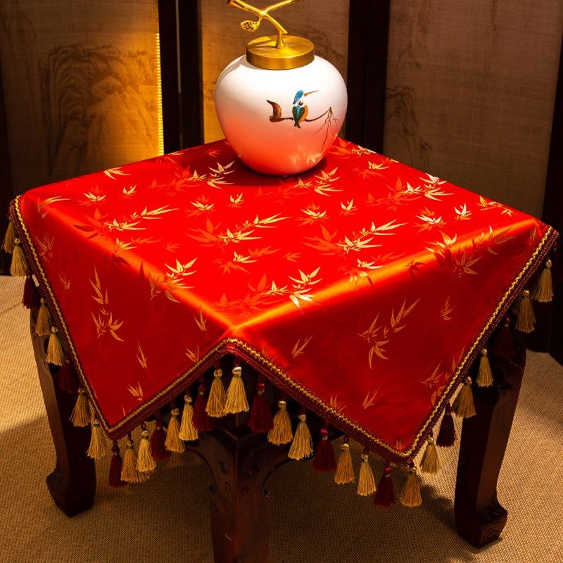 新中式床头柜盖布防尘布高档y钢琴空调罩小方桌布轻奢冰箱茶几盖,居家布艺,桌布,淘宝优惠券,粉丝福利购,淘宝优惠卷