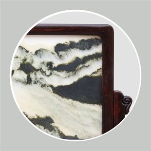 红木大红酸枝嵌大理石台屏屏风插屏中式实木N中堂家居古典屏风摆