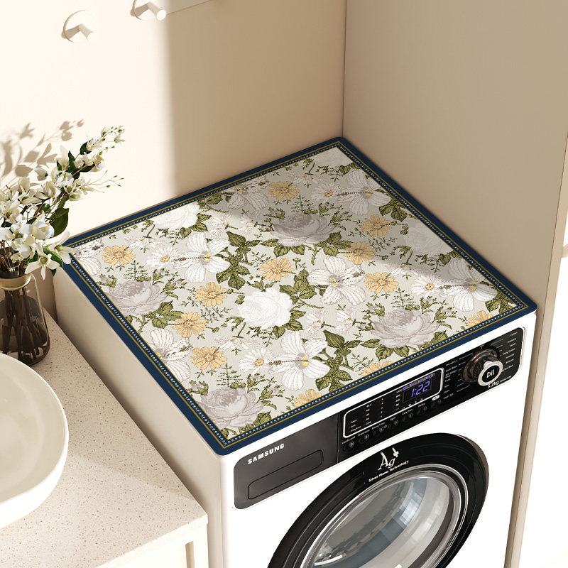 美式滚筒洗衣机皮革垫防水防晒冰箱微波炉盖布防尘罩X轻奢遮挡盖,居家布艺,万能盖巾,淘宝优惠券,粉丝福利购,淘宝优惠卷