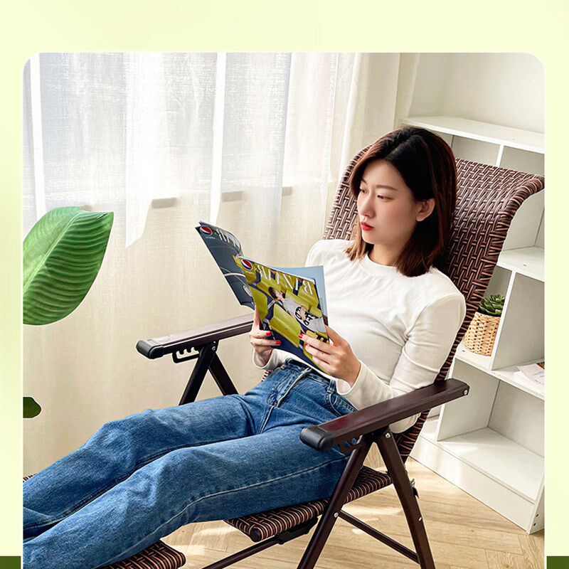 藤椅躺椅折叠家用老人靠背椅子午休午睡阳台休闲S摇椅竹凉椅懒人,住宅家具,阳台椅,淘宝优惠券,粉丝福利购,淘宝优惠卷