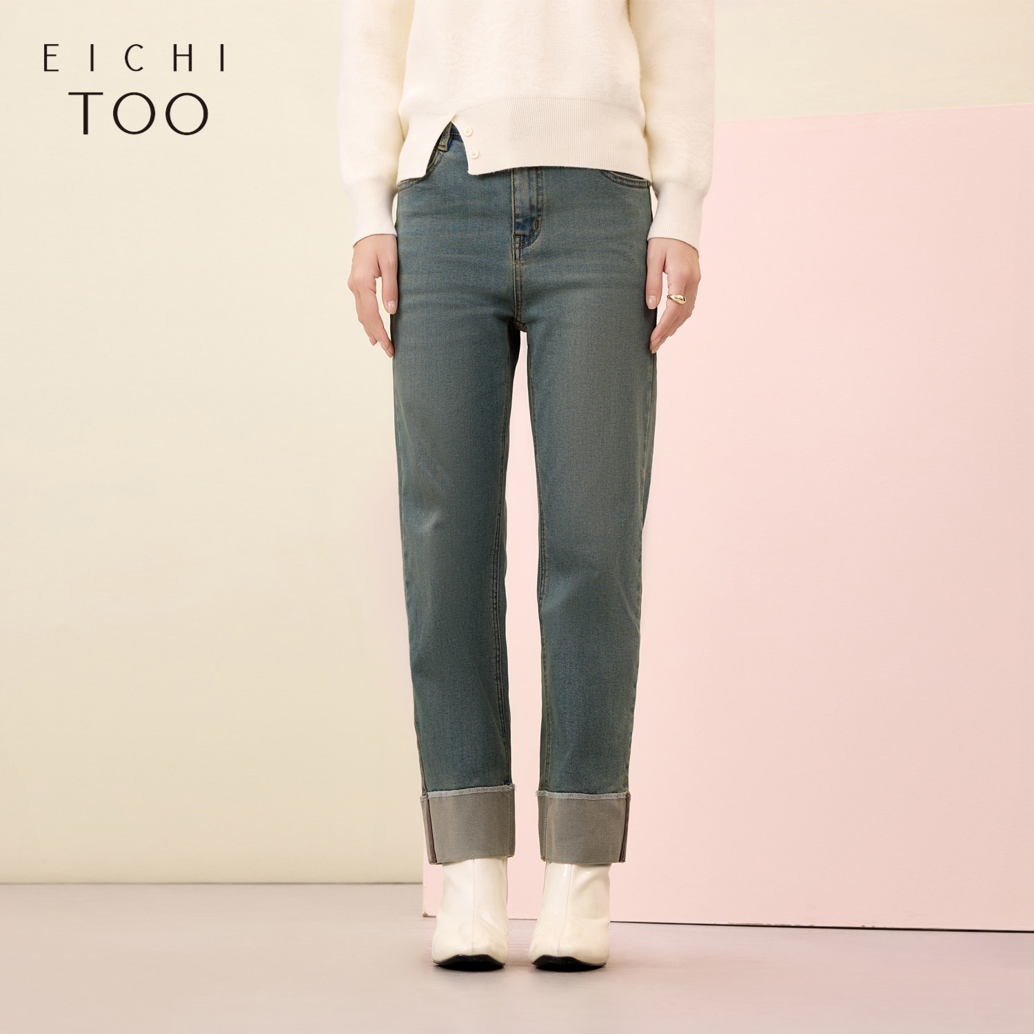 爱居兔显瘦加绒牛仔裤女冬季显腿长烟管裤,女装/女士精品,牛仔裤,淘宝优惠券,粉丝福利购,淘宝优惠卷