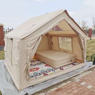 领途者户外露营充气帐篷加厚防暴雨抗风免搭建家庭出行加厚升级款