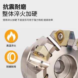 MFWN90内冷刀盘WNMU0806刀片重切削刀盘大切深双面六角.90度开粗