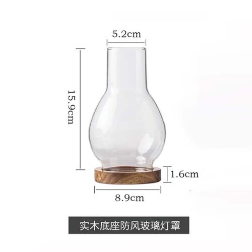 禅意蜡烛台座防风玻璃p灯罩中式复古风家用香薰蜡光灯茶室装饰摆