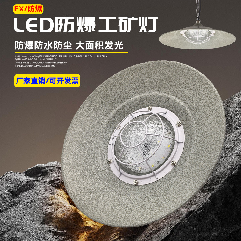 led防爆工矿灯车间工厂照明灯户外防水灯罩吊灯仓库厂房强光高亮