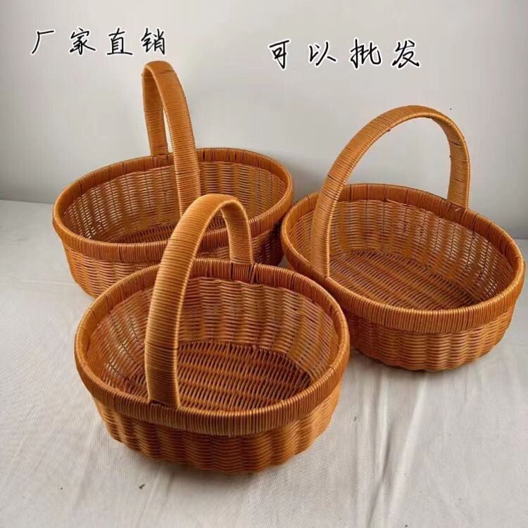 手工編菜藍子織成品水果