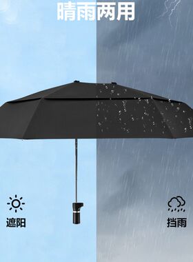 手动电动轮椅专用雨伞支架不锈钢遮阳防晒K轻便双人伞可折叠偏心