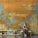 Katiya复古中式 山水水u墨壁画客厅电视背景墙壁纸办公室定制墙布