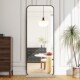 轻奢落地镜带底k座铝框穿衣镜衣帽间试衣镜入户玄关全身镜
