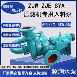 压滤机入料泵耐磨杂质洗沙回收污水泵变频增压泵自吸泵耐磨增压泵