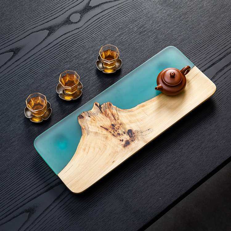 胡桃木树脂干茶桌泡茶盘环氧实木托盘防烫河流台茶具茶几电茶炉,餐饮具,茶盘,淘宝优惠券,粉丝福利购,淘宝优惠卷