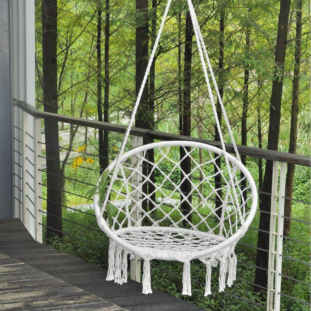 户外休闲吊椅成人ins风摇篮床儿童编织北欧室内吊篮秋千吊床