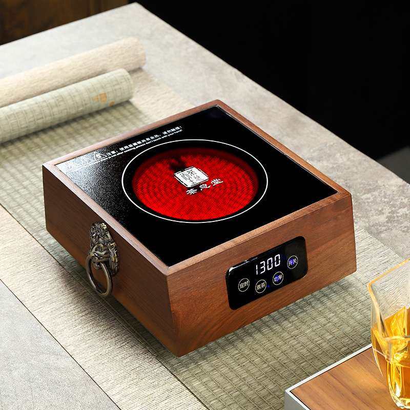 胡桃木电陶炉茶炉家用智能不挑壶静音光波煮木壳茶具套装智能煮茶,餐饮具,煮茶炉,淘宝优惠券,粉丝福利购,淘宝优惠卷