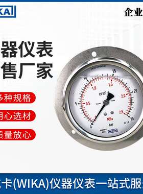 wika威卡压力表213.53.100 轴向带边EN837-1 工业用wika压力表