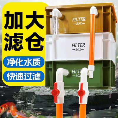 鱼缸鱼池沼泽过滤箱上滤周转箱净水循环系统培菌滴流盒水池过滤器