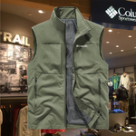 哥伦立领马甲薄款防风防水背心商务休闲工装摄影多口袋坎肩外套