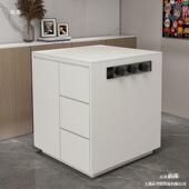 简约风岛台柜单独可移动小户型家用岩板倒台多层实木中岛台餐桌柜