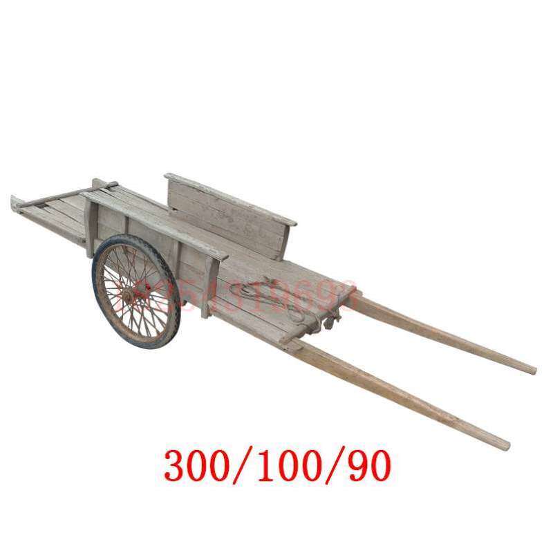 平板车农村老手推车旧物物件木车民俗老式老独轮车复怀旧农具古老