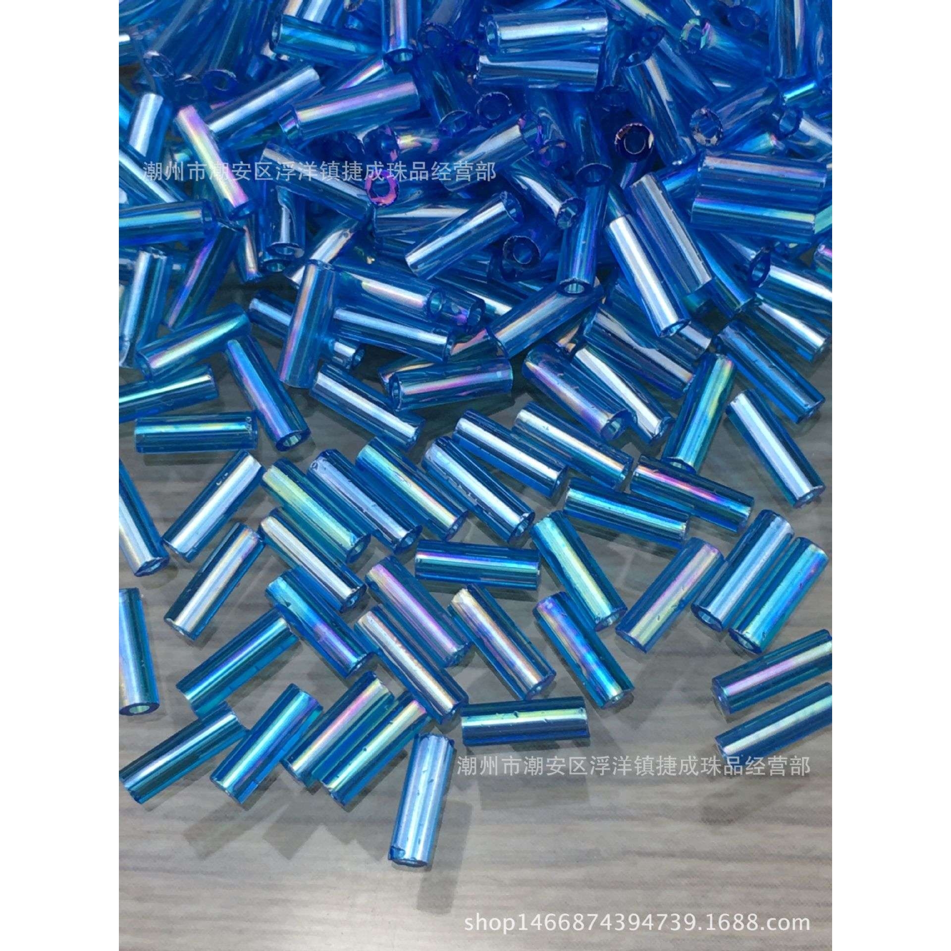 MGB米珠 玻璃管珠 3分管6mm幻彩管珠 DIY串珠玻璃珠