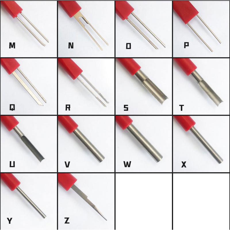 拔kt2件汽车ICV端子拆卸退针器线束插头解锁工6具电路钥取出匙线