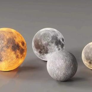 月球灯户外防水玻璃月亮吊灯创钢意酒氛围灯装 区饰灯景景UWV吧观