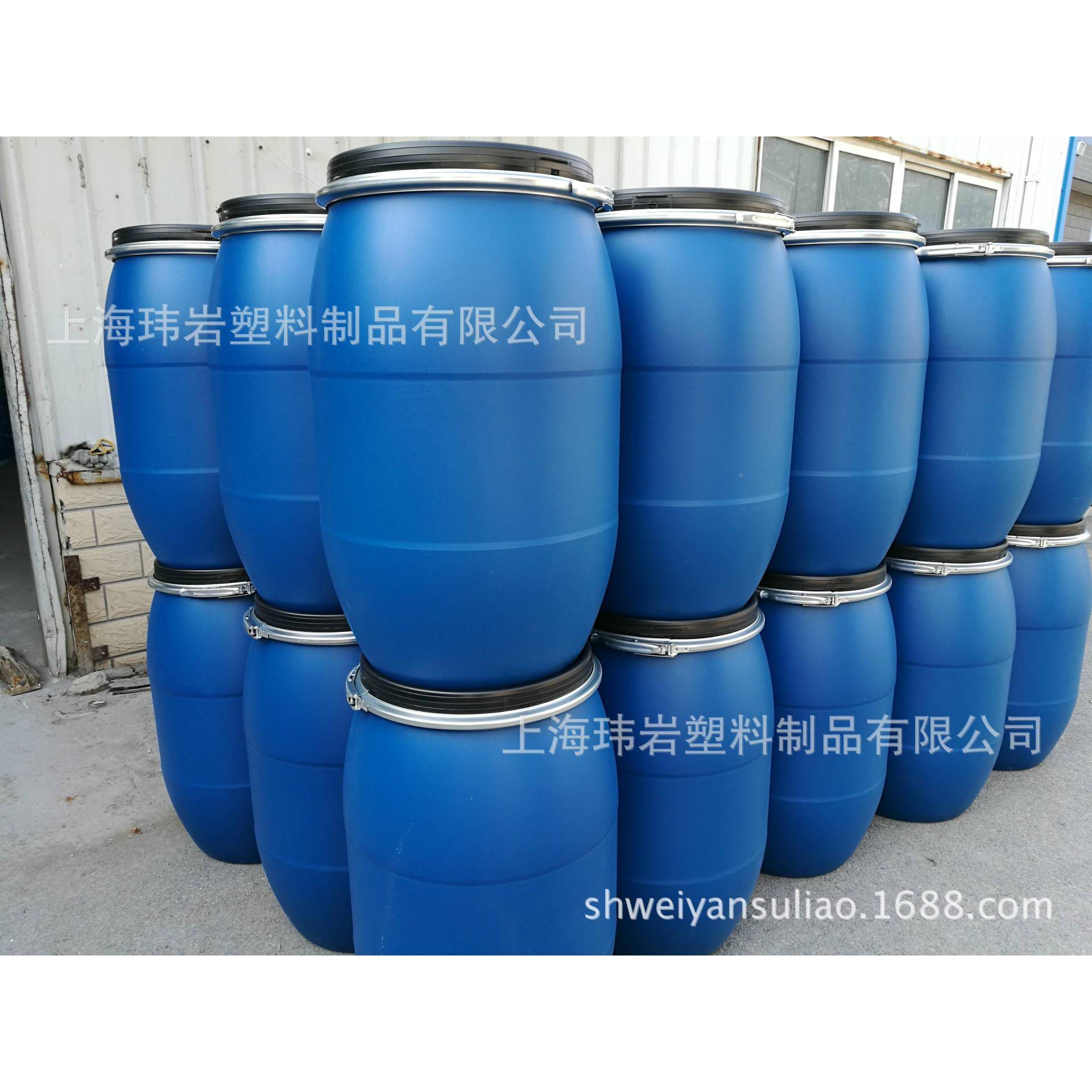 1NIS20L法兰K桶120G塑料桶工桶开桶口化抱箍桶水桶升加厚包装