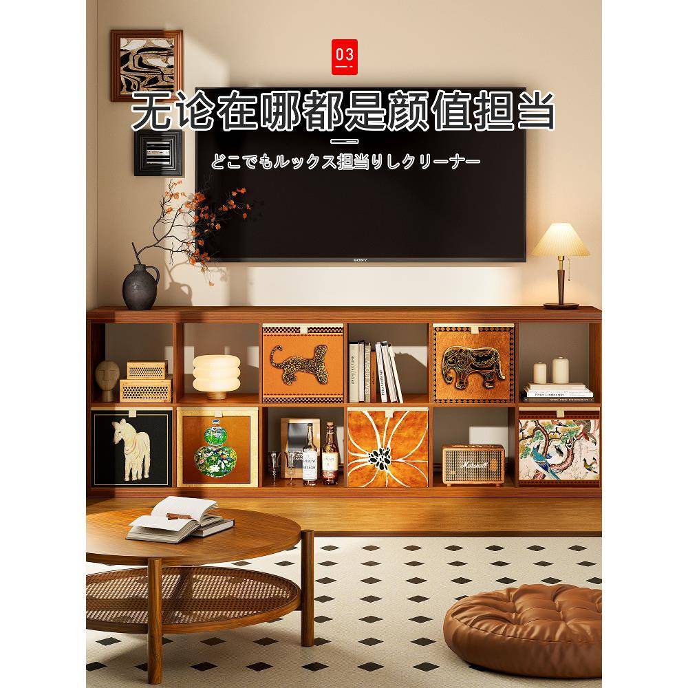 中古风收纳箱卡莱克格纳子子柜非藤编纳收盒整理盒布艺收筐ARN杂