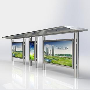 现代候车亭交JUT智慧公交站台源头电工厂多灯功能公车站子站牌智