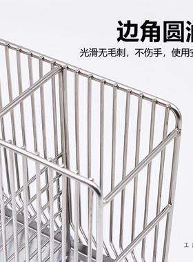 04不锈钢架筷子笼子家用新款纳厨房勺子收架置物筷架KAB筒台面