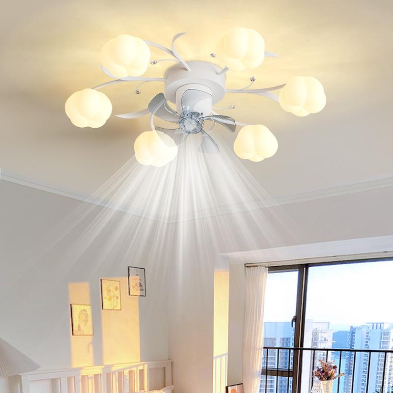 客厅吸顶灯法式奶油花风型卧室SQB风扇南瓜灯创意全屋灯具套餐主