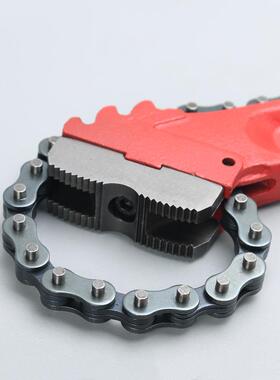 美式重OBN型/B可调A式链扳条管钳手单双鄂链条钳链条拆卸手扳水管