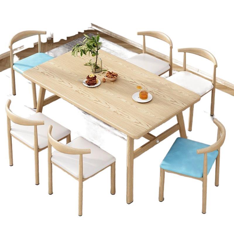 餐桌小户型家用出GYU租屋饭桌代桌简现约快厅餐桌椅组合商用长方