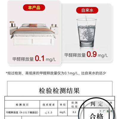 实木床白色无床头1米XZN2人床床现代简租约榻榻米床1.5米床单出房