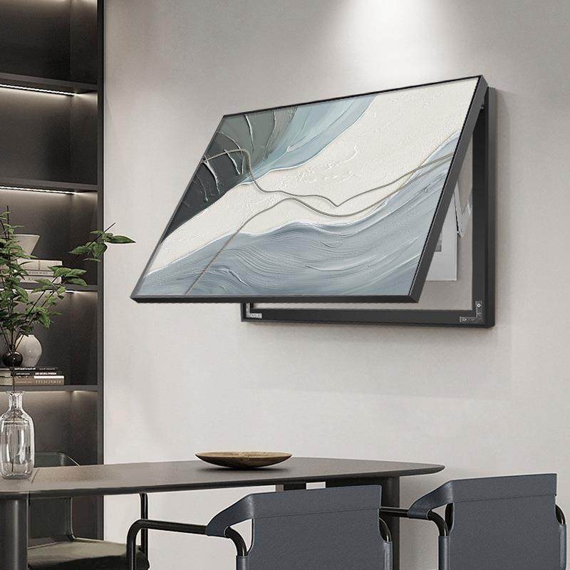 抽象极电简表装饰箱画现代客无品牌/厅餐厅壁电表盒遮挡画弱电箱