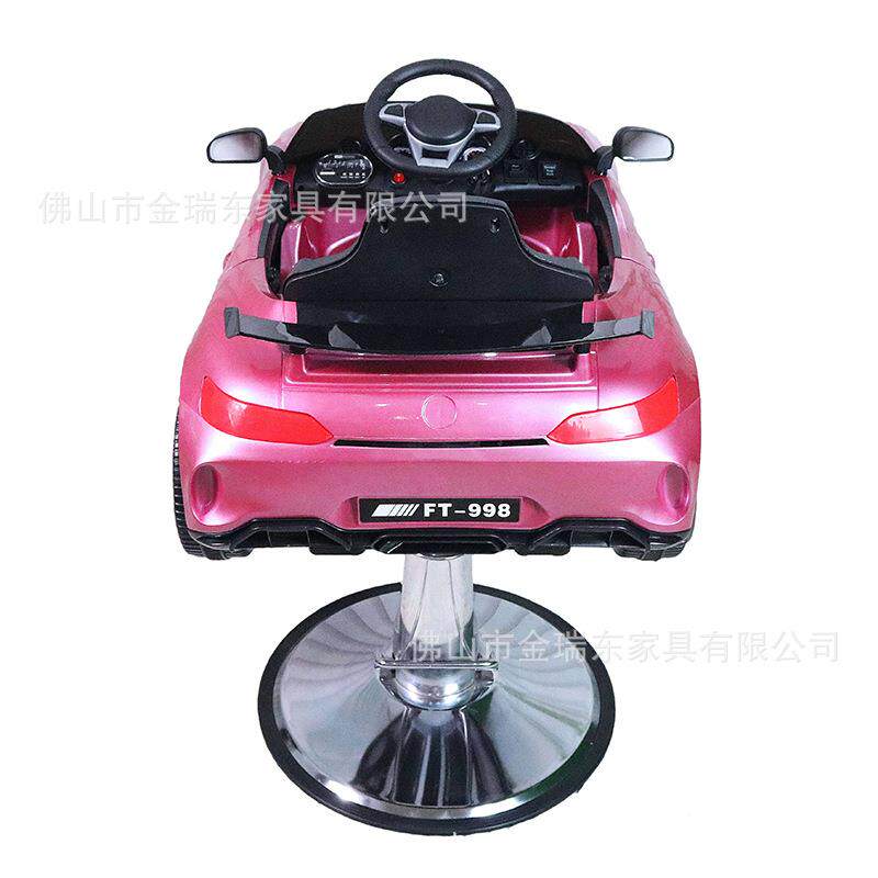 网红发廊理无品牌/发店用粉色仿专真座椅儿童理发椅音车乐电动汽