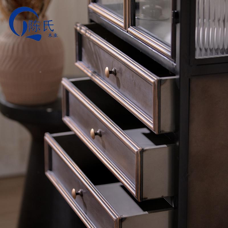 玻架璃柜展示柜客厅酒门网红酒小型高档轻奢现代家用靠墙TWV多抽