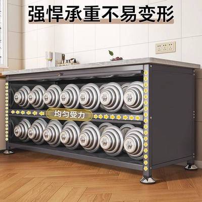 厨房岩板置物架落地多层微波炉餐边收纳储物柜多功能大理石橱柜子