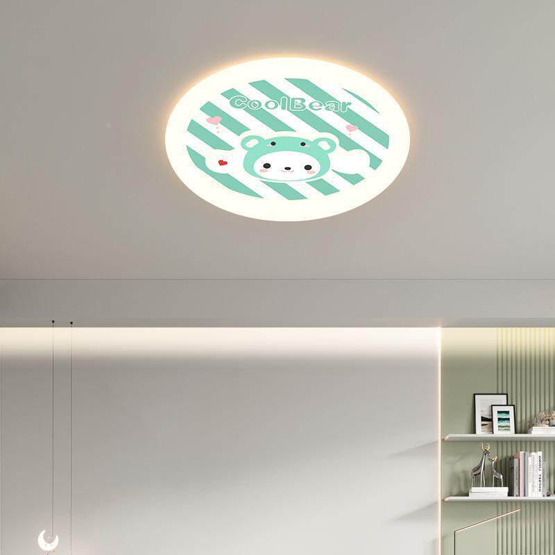 公猫主吸房顶灯女孩卧室灯创猫意小粉卡通可爱动物小灯具护眼儿童
