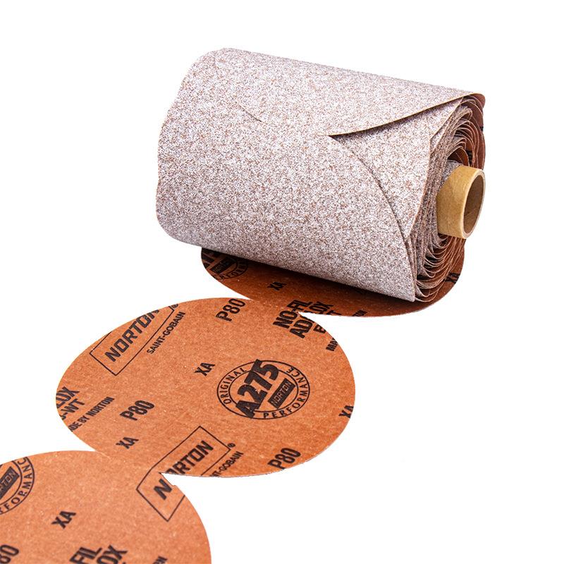 A75背连卷具油漆汽车腻子抛光家打磨自2粘胶圆盘可A275手撕砂纸片