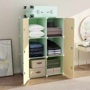 拼装柜衣衣柜出租房用加厚浮简易雕储物EIN柜公主直风可折叠耐用