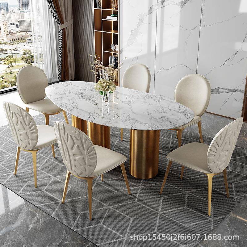 意式轻奢餐椅家用现靠代网简约厅皮艺餐WGH舒适背椅子设计师红酒