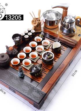 11323套2花梨木茶盘家用装客厅办公室泡茶茶台烧壶入式嵌水实木茶