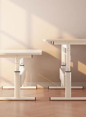 公办桌学生学ECH桌家用书桌习台式写字桌电脑桌手摇桌升降升降桌