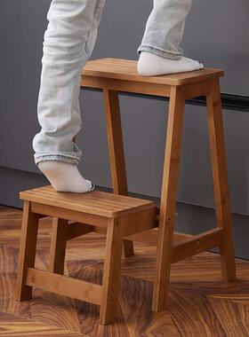 可折叠凳子多创意室内两b021用梯家用爬凳高折叠板凳功能子椅楠竹