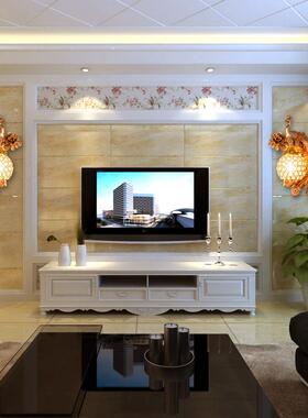 欧式装复壁古孔雀灯创意卧室客厅电视墙过道玄PBX关艺术壁灯灯饰