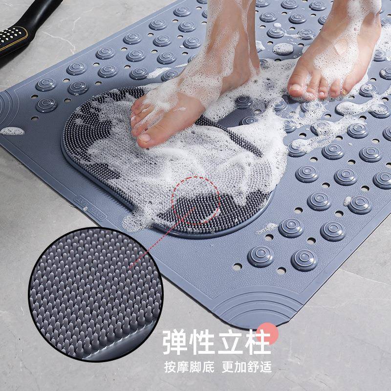 浴室防滑地垫家用卫生间淋浴房脚垫老人儿童洗澡隔水防摔按摩锌预