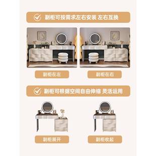 202卧5柜新款 实梳妆台室现代简约奶SOZ油风床尾斗柜收纳木一体化