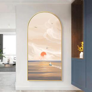 画拱形楼梯JAQ 饰画日出风景过道壁走廊竖版 202新款 玄关5入户门装