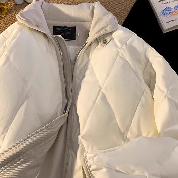 冬季新款宽松日系复古立领棉衣